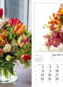Kalendarz 2021 Kwiaty 7 planszowy RADWAN