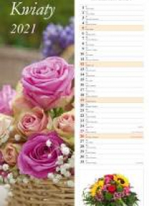 Kalendarz 2021 Kwiaty 13 pasek RADWAN