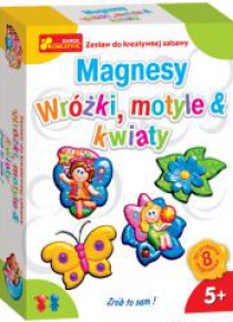 Magnesy Wróżki motyle i kwiaty