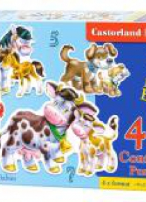 Puzzle x 4 - Zwierzęta i ich dzieci CASTOR