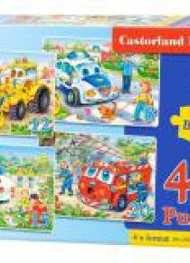 Puzzle x 4 - Zabawne pojazdy CASTOR