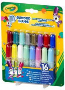 Mini kleje brokatowe 16 sztuk CRAYOLA