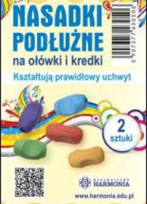 Nasadki podłużne na ołówki i kredki (2 szt)