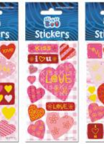 Naklejki Sticker BOO silver serca mix