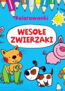 Kolorowanki z naklejkami. Wesołe zwierzaki