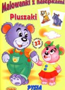 Malowanki z nalepkami. Pluszaki