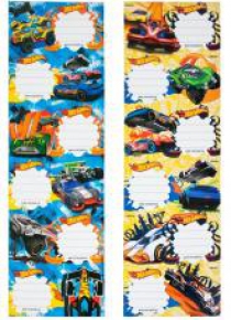 Naklejki na zeszyt Hot Wheels (25szt)