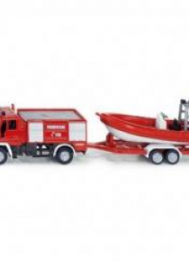 Siku 16 - Straż pożarna Unimog z łodzią S1636