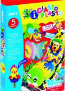 Ciasto Plasto 5 kol. + akcesoria blister AMOS