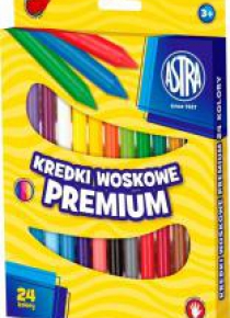 Kredki woskowe Premium 24 kolory bls ASTRA