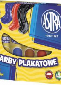 Farby plakatowe w tubach 6 kolorów 30ml ASTRA