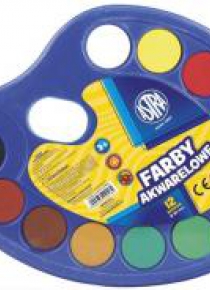 Farby akwarelowe paletka fi 30mm 12 kolorów ASTRA