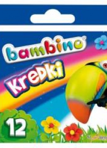 Kredki świecowe 12 kolorów BAMBINO