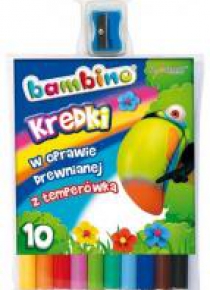 Kredki ołówkowe 10 kolorów BAMBINO