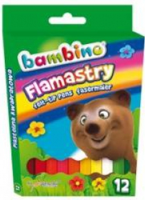 Flamastry 12 kolorów BAMBINO