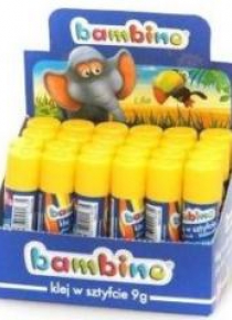 Klej w sztyfcie 9g (24szt) BAMBINO