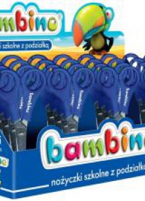 Nożyczki szkolne z podziałką (24szt) BAMBINO