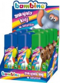Klej w sztyfcie znikający 12g (12szt) BAMBINO