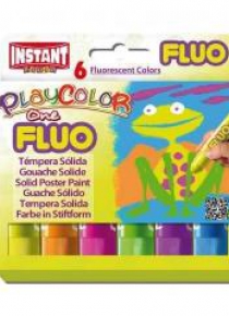 Farby w sztyfcie Fluo One 6 kolorów PLAYCOLOR