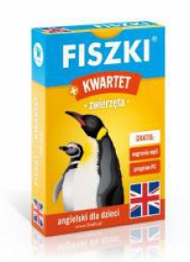 Angielski. Fiszki + Gra Kwartet - zwierzęta