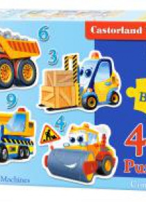 Puzzle x 4 Kontur - Funny Building Machines CASTOR
