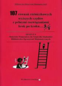 107 równań różniczkowych wyższych rzędów