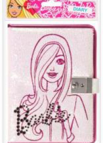 Pamiętnik zamykany z diamencikami Barbie