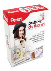 Kredki Pastele do tkanin 7 kol. z torbą PENTEL