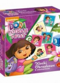 Klocki obrazkowe 9 - Dora poznaje świat ALEX
