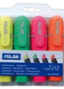 Zakreślacz fluo płaski 4 kolory MILAN