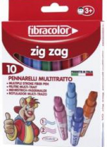 Mazaki Zig Zac ząbki 10 kol. FIBRACOLOR