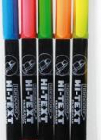 Zakreślacz FluoClip 7000 5 kol. w etui HI-TEXT