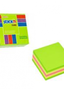 Notes kostka zielona - mix neon i pastel.