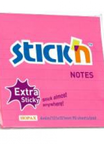 Notes samoprz. extra sticky różowy neon linia