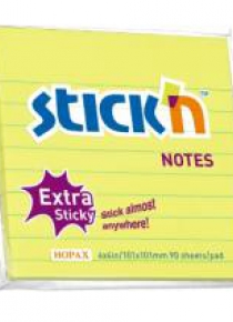 Notes samoprz. extra sticky żółty neon linia