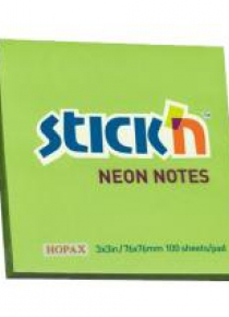 Notes samoprzylepny zielony neonowy