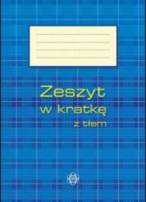 Zeszyt w kratkę z tłem