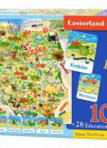 Puzzle 100+28 Mapa Polski CASTOR