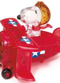 Crystal puzzle Snoopy w samolocie
