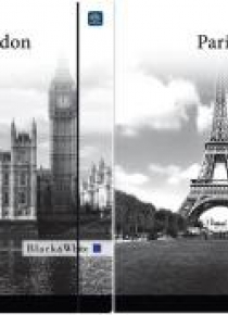 Teczka z gumką A4+ LUX UV Black&White (10szt)