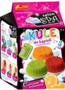 Kule do kąpieli z solą morską. Cytrus. orzeźwienie