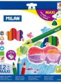 Kredki maxi trójkątne 12 kolorów MILAN