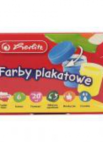Farby plakatowe szkolne 6 kolorów x 20ml