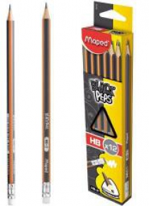 Ołówek z gumką Blackpeps HB (12szt) MAPED