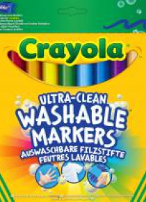 Flamastry zmywalne grube 12 kolorów CRAYOLA