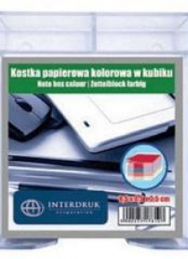 Kostka papierowa kolorowa 85x85x35 mm w kubiku