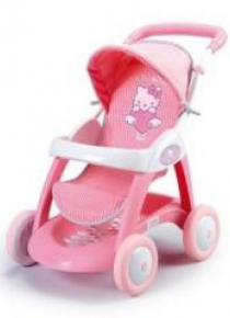 Spacerówka z daszkiem - Hello Kitty jasny