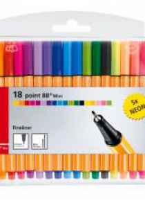 Cienkopis Point 88 Mini 13+5 neon etui STABILO