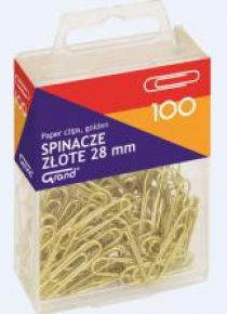 Spinacze złote R-28 100szt GRAND