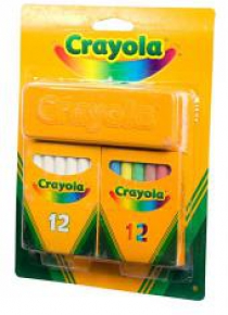 Zestaw kredy białej i kolorowej CRAYOLA